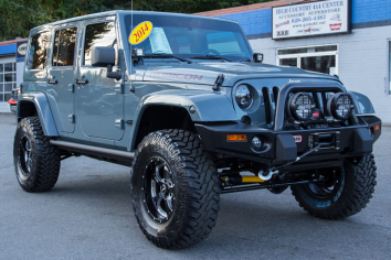 2014 Custom Jeep Wrangler Rubicon in Anvil Front Passenger Side View