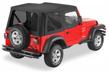 Jeep TJ Replace-A-Top w/Half Door Skins Tinted Windows 97-02 Jeep Wrangler TJ Black Denim Kit Bestop