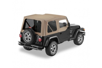 Jeep TJ Replace-A-Top w/Half Door Skins Tinted Windows 97-02 Jeep Wrangler TJ Dark Tan Kit Bestop