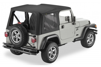 Jeep TJ Replace-A-Top w/Full Steel Doors Clear Windows 97-02 Jeep Wrangler TJ Black Denim Kit Bestop