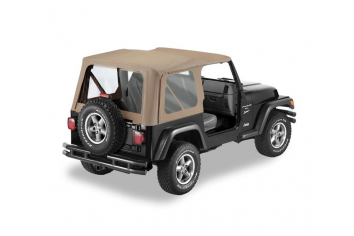 Jeep TJ Replace-A-Top w/Full Steel Doors Clear Windows 97-02 Jeep Wrangler TJ Dark Tan Kit Bestop