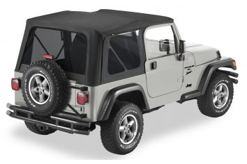 Jeep TJ Replace-A-Top w/Full Steel Doors Tinted Windows 97-02 Jeep Wrangler TJ Black Denim Kit Bestop