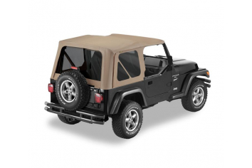 Jeep TJ Replace-A-Top w/Full Steel Doors Tinted Windows 97-02 Jeep Wrangler TJ Dark Tan Kit Bestop