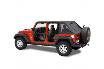 Jeep JK Element Doors HighRock 4X4 Front Steel 07-17 Jeep Wrangler JK 2/4 Door Satin Black PC Pair Bestop