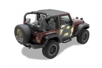 Jeep JK Header Bikini Top Targa-Style 10-Present Jeep Wrangler JK 2-Door Black Diamond Each Bestop