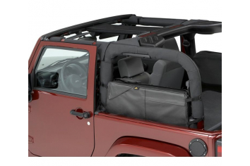 Jeep JK Saddle Bags RoughRider 07-17 Jeep Wrangler JK 2/4 Door Black Diamond Each Bestop