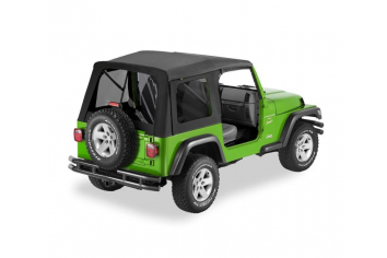 Jeep TJ Supertop Classic w/Tinted Windows 97-06 Jeep Wrangler TJ Black Denim Kit Bestop