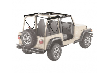 Jeep TJ Soft Top Replacement Bow Kit 97-06 Jeep Wrangler TJ Black Bestop