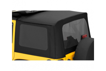 Jeep JK Unlimited Tinted Window Kit For Sailcloth Replace-A-Top 07-10 Jeep Wrangler JK Unlimited Black Diamond Bestop