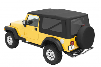 Jeep TJ Replace-A-Top Sailcloth For Full Steel Doors Tinted Windows 04-06 Wrangler Unlimited TJ Black Diamond Kit Bestop