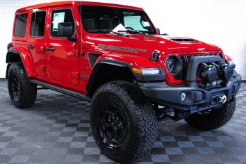 pre owned 2023 jeep wrangler jl unlimited anniversary edition firecracker red passenger corner