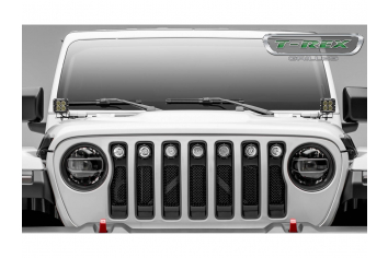 Jeep Wrangler JL T-REX Series Grille-Black Powdercoat w/No Studs and (7) 2" LED Lights