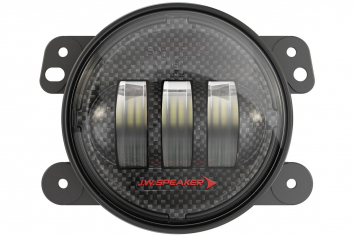 JW Speaker 6145 LED J2 Series Wrangler JK LED Fog Lights; Pair - Carbon Fiber Bezel