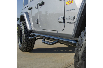N-FAB Jeep Wrangler JLU Nerf Step System Gloss or Textured Black J1866