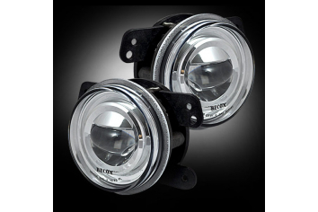 Recon Jeep Wrangler Clear LED Fog Lights Pair