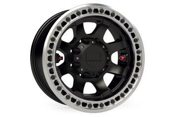 TeraFlex Olympus Beadlock Off-Road Wheel Metallic Black; 8x6.5" -25mm