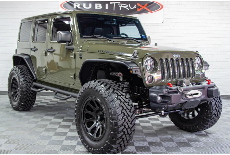 2015 Jeep Wrangler Rubicon Unlimited Tank Green for Sale