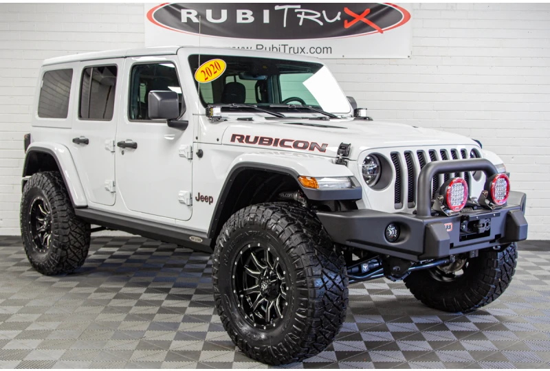 Custom Lifted 2020 Jeep Wrangler Unlimited Rubicon JLUR Bright White for  Sale