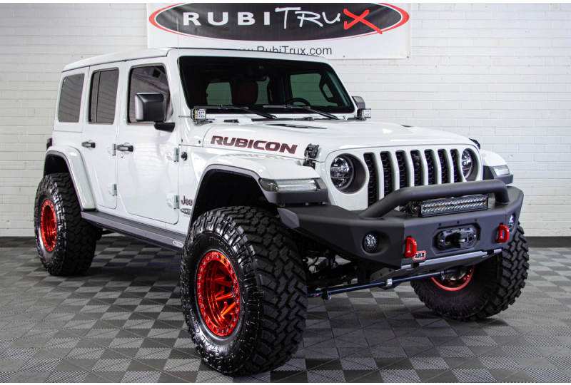 Custom Lifted 2021 Jeep Gladiator JT Rubicon HEMI Bright White for Sale!
