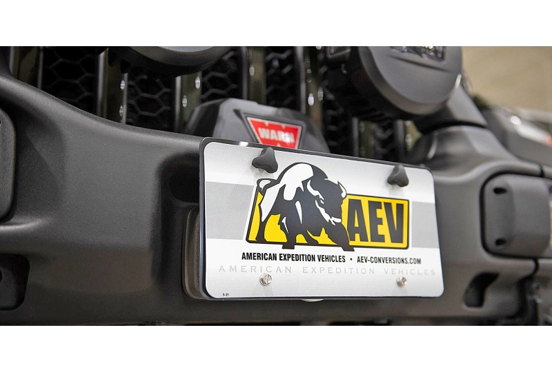AEV RX/EX Front License Plate Kit; Wrangler JL, Gladiator JT
