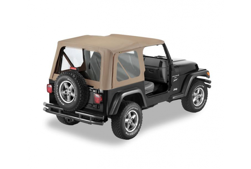 Bestop Top w/Full Steel Doors Clear Windows | Wrangler TJ Dark Tan