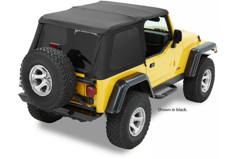 Bestop 56820-15 Trektop NX Complete Soft Top | Jeep Wrangler TJ | 96-07 |  Black Denim