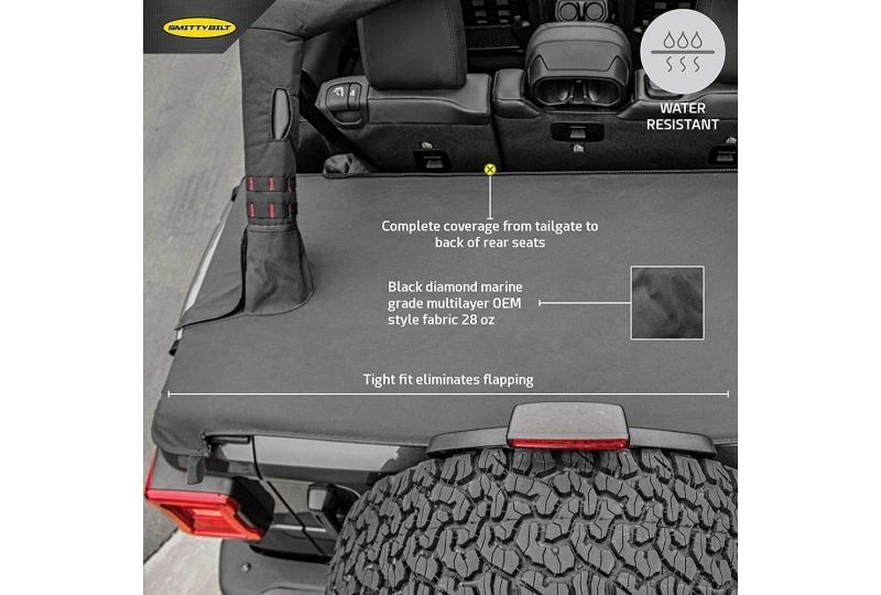 Smittybilt Water & Dust Proof Cargo Tonneau Cover | Jeep Wrangler JL