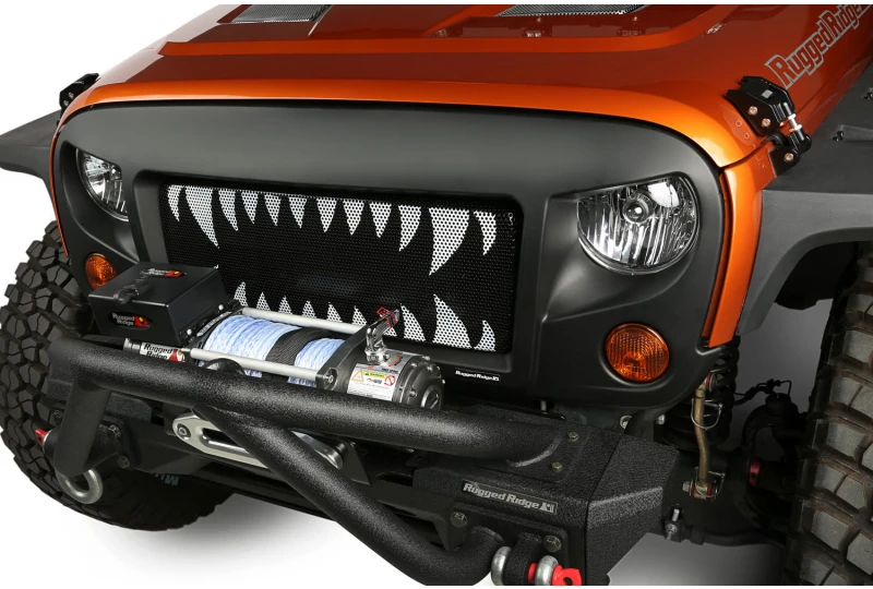 Rugged Ridge Spartan Grille Insert; Land Shark