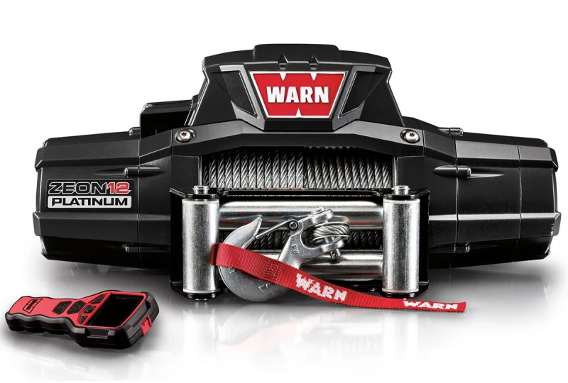 WARN 89120 ZEON 12 Electric 12V Winch with Steel Cable Wire Rope: 3/8 Diameter x 80 Length Pulling Capacity 12,000 lb 6 Ton 