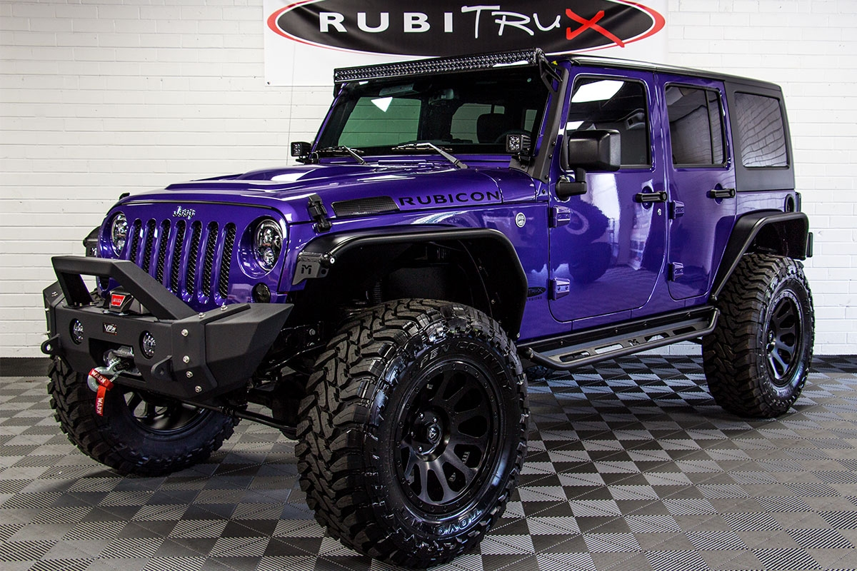 Arriba 87+ imagen jeep wrangler purple and black
