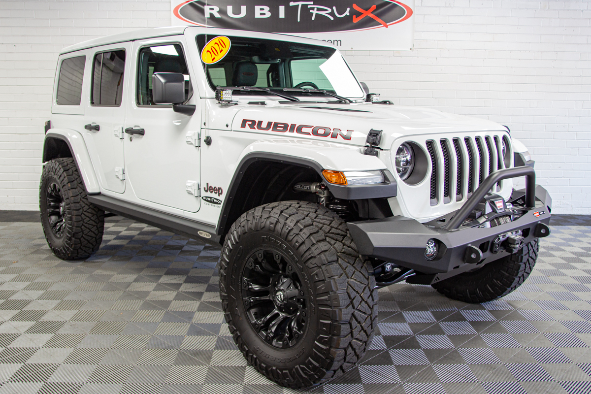 Custom Lifted 2020 Jeep Wrangler Unlimited Rubicon JL Bright White for Sale