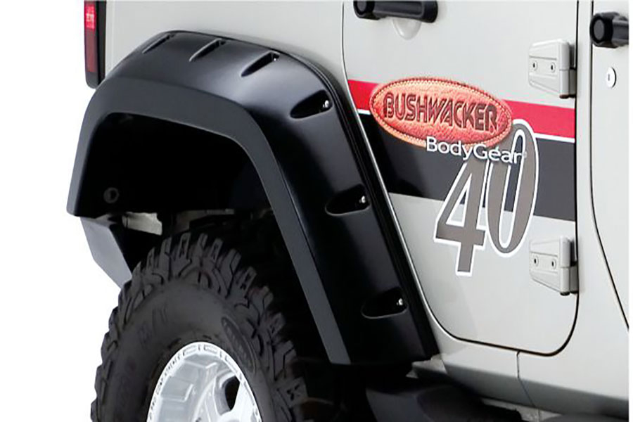 Bushwacker Extended Coverage Pocket Style Rear Fender Flares for Jeep JK  Unlimited | 10044-02 
