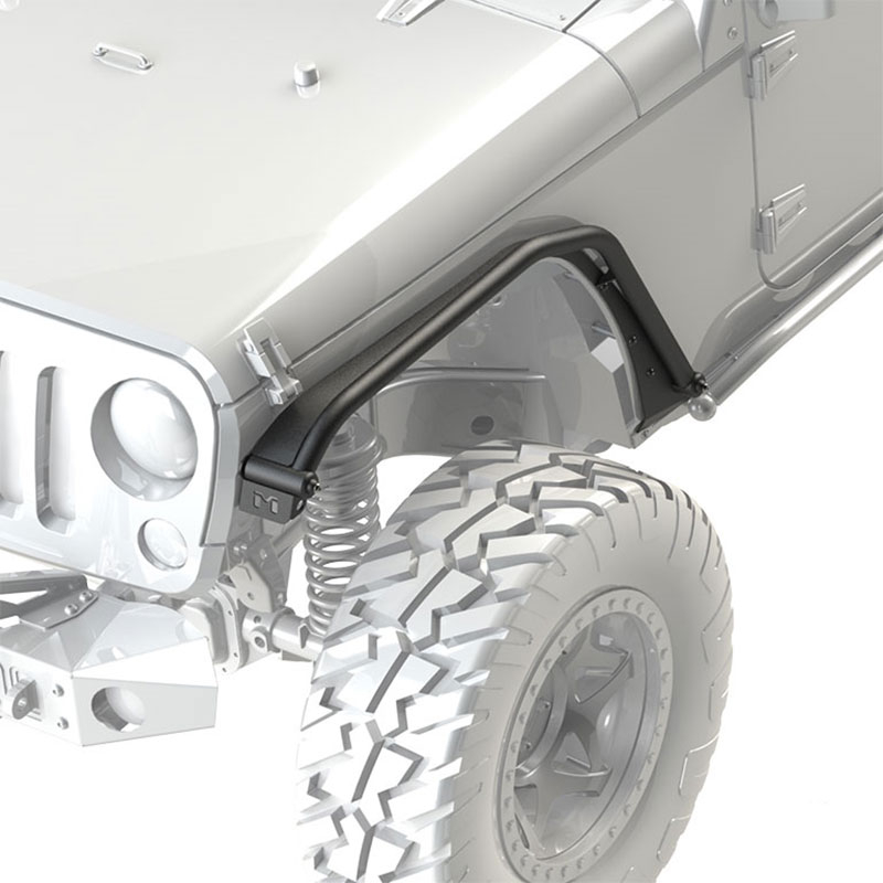 Metalcloak JK Wrangler Overline Tube Fender - Front