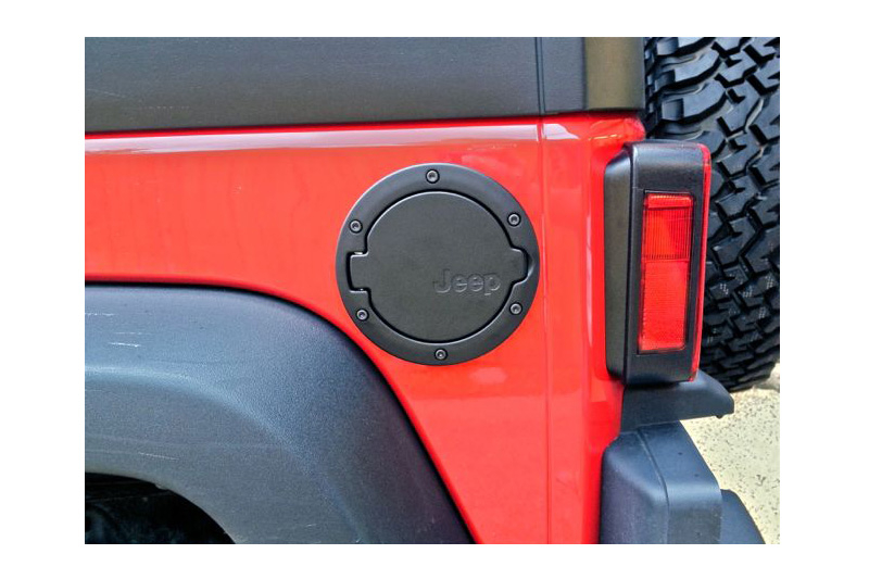 MOPAR Black Jeep Gas Door Cover 4-Door