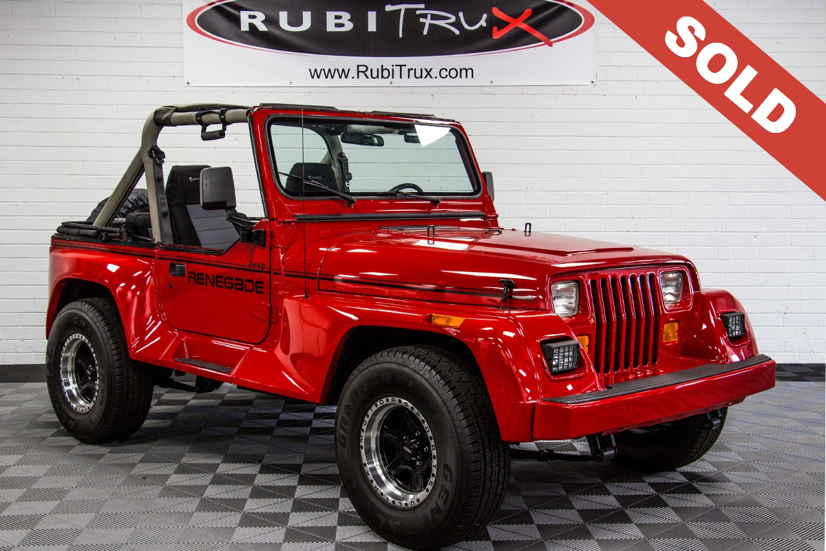 Wreedheid stapel schijf Pre-Owned 1991 Jeep Wrangler Renegade YJ Red