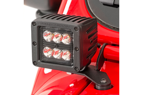 Rough Country 70047 A Pillar LED Mount Kit; Wrangler JL, Gladiator JT