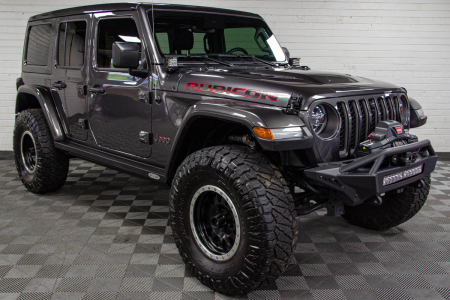 Pre-Owned 2021 Jeep Wrangler JL Unlimited Rubicon HEMI Granite Crystal 540HP Power by Petty, 17k Miles
