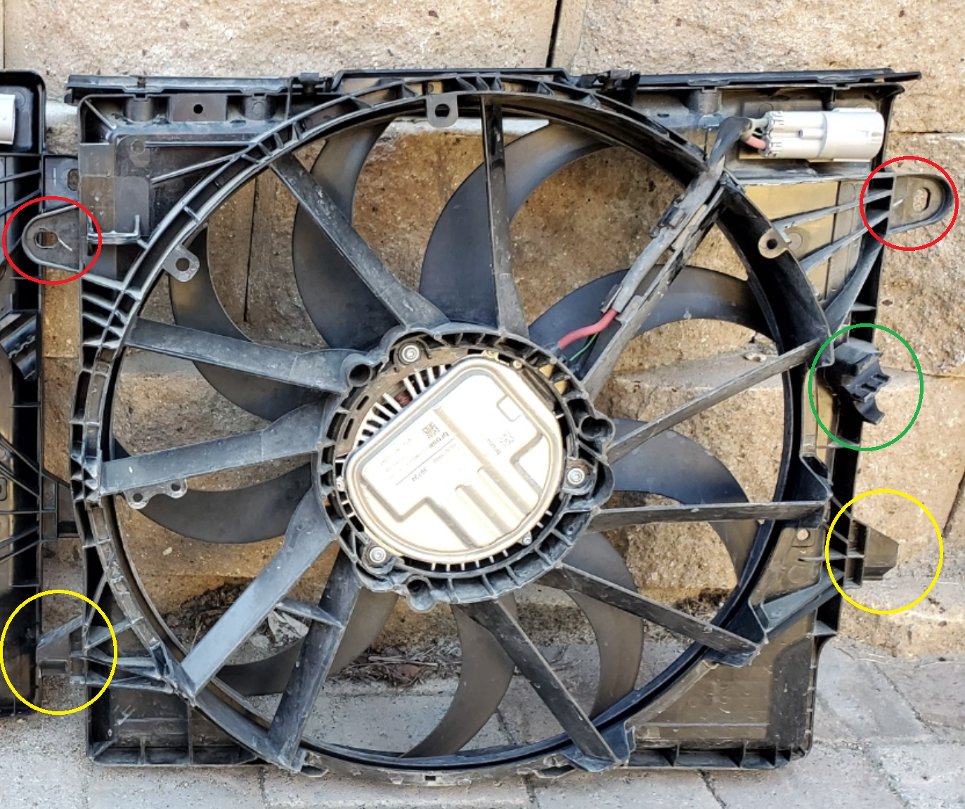 850 watt fan mounting spots