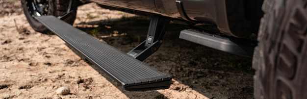 AMP Powerstep for Ram 1500 outside in the desert